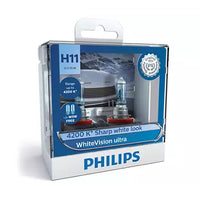 New Philips Globe H11 W5W 55W Twin Pack White Vision Ultra (12362Wvusm)