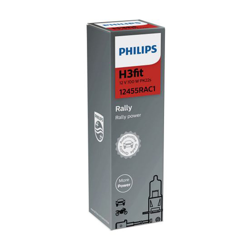 New Philips Globe H3 12V 100W Pk22S Single Box (12455Rac1)