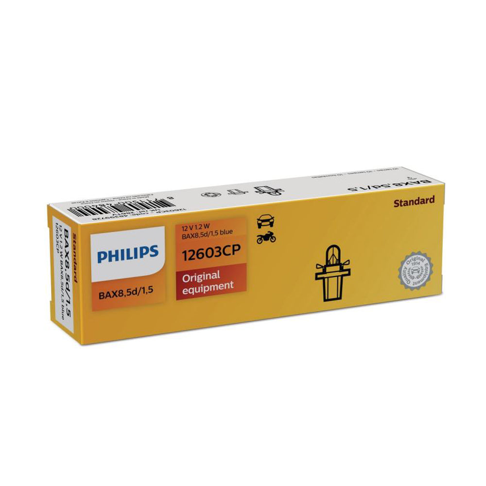 New Philips Globe Bax85D 1.2W 15 Blue 12V 10Pack (12603Cp)