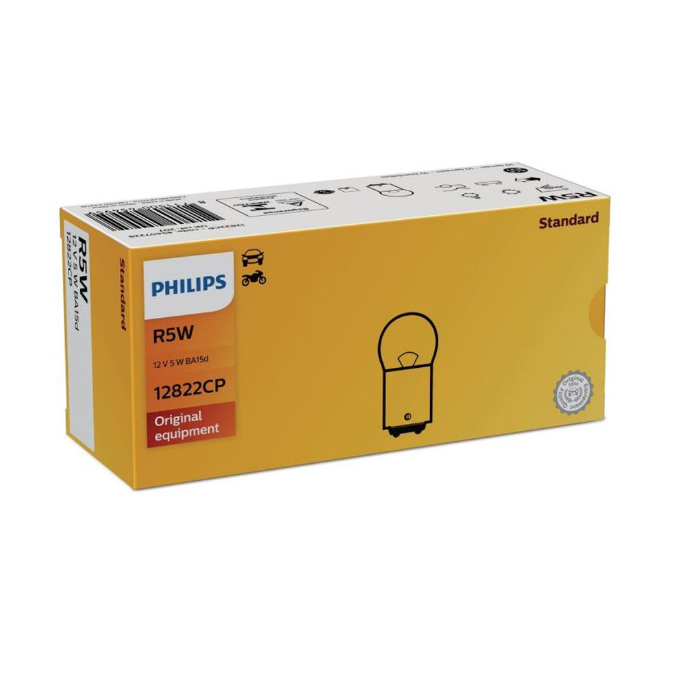 NEW PHILIPS GLOBE R5W 12V 5W BA15D 10 PACK