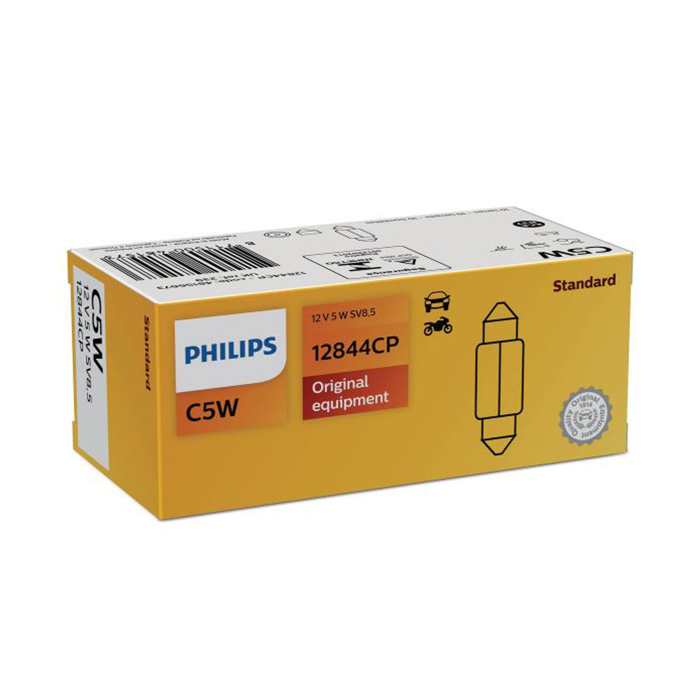New Philips Globe C5W 12V 10Pack (12844Cp)