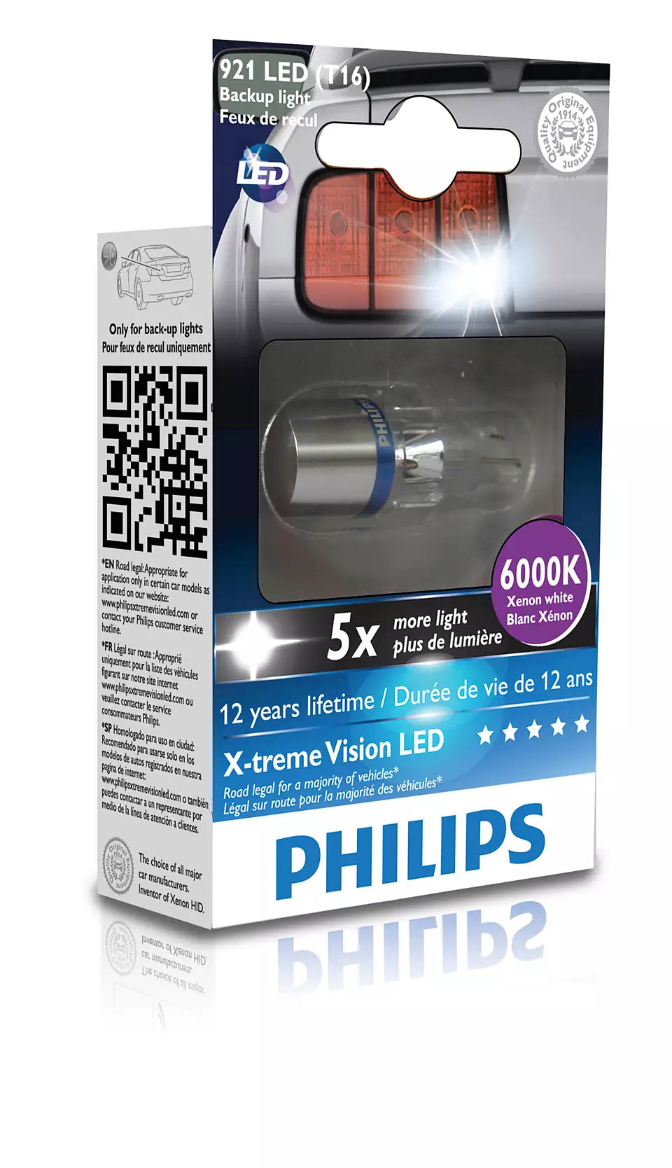 New Philips Globe P21 Led White 12V (12898X2)