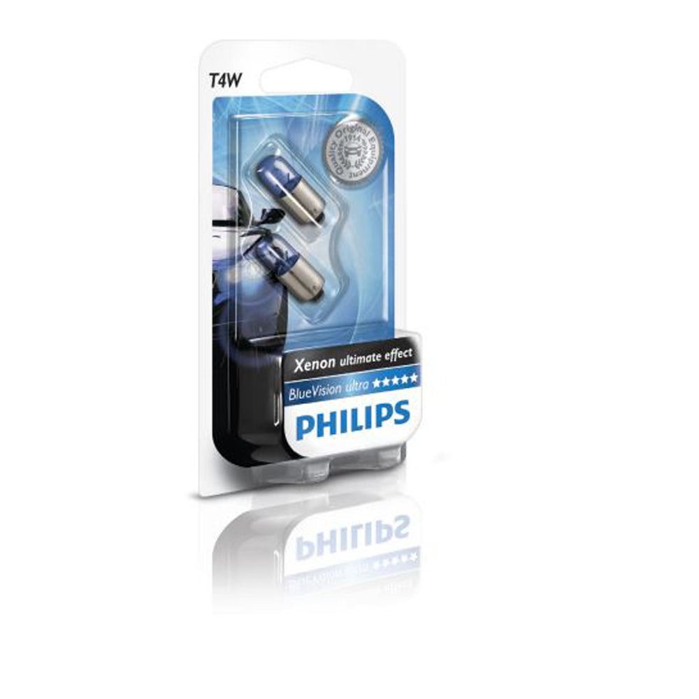 NEW PHILIPS GLOBE T4W 12V TWIN BLISTER PACK