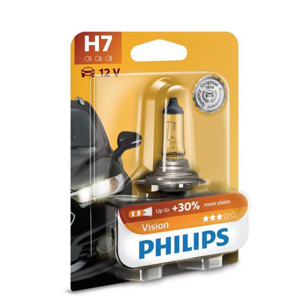 New Philips Globe H7 12V 55W Single Blister Pack Premium Vision (12972Prb1)