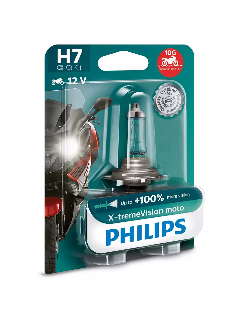 New Philips Globe Motorcycle H7 12V 55W Single Blister Pack Xtreme Vision