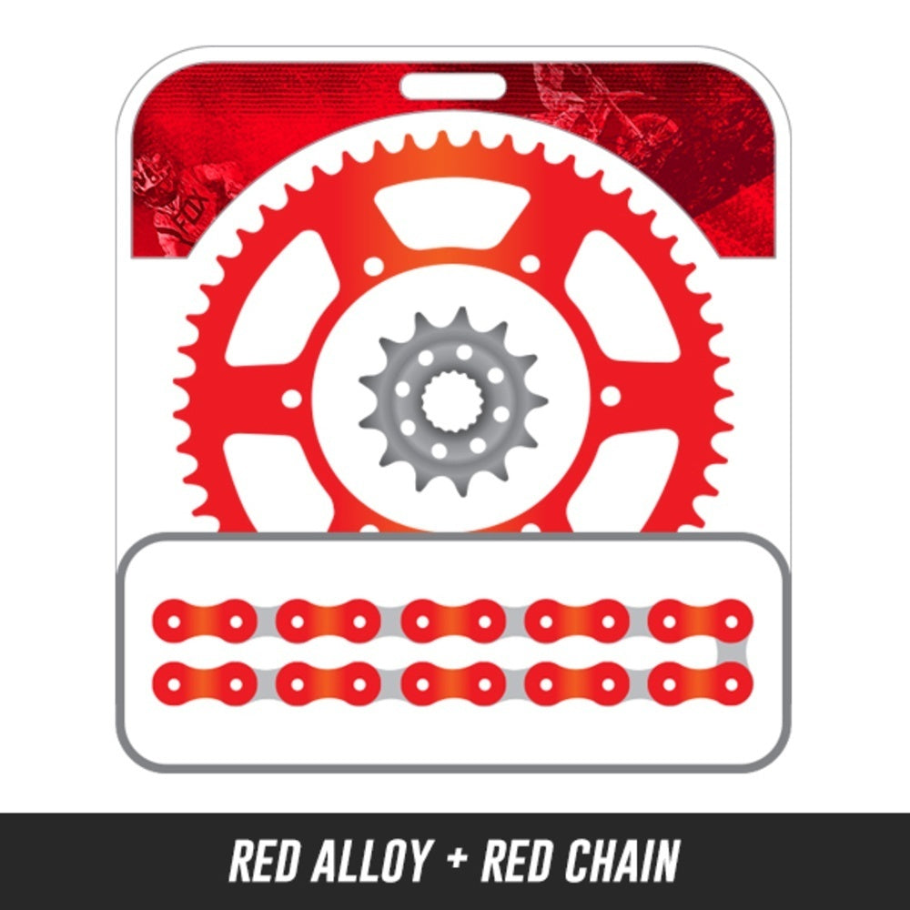 EK CHAIN AND SUPERSPROX Chain and Sprockets Kit - Alloy Coloured 12A-141R-MX04