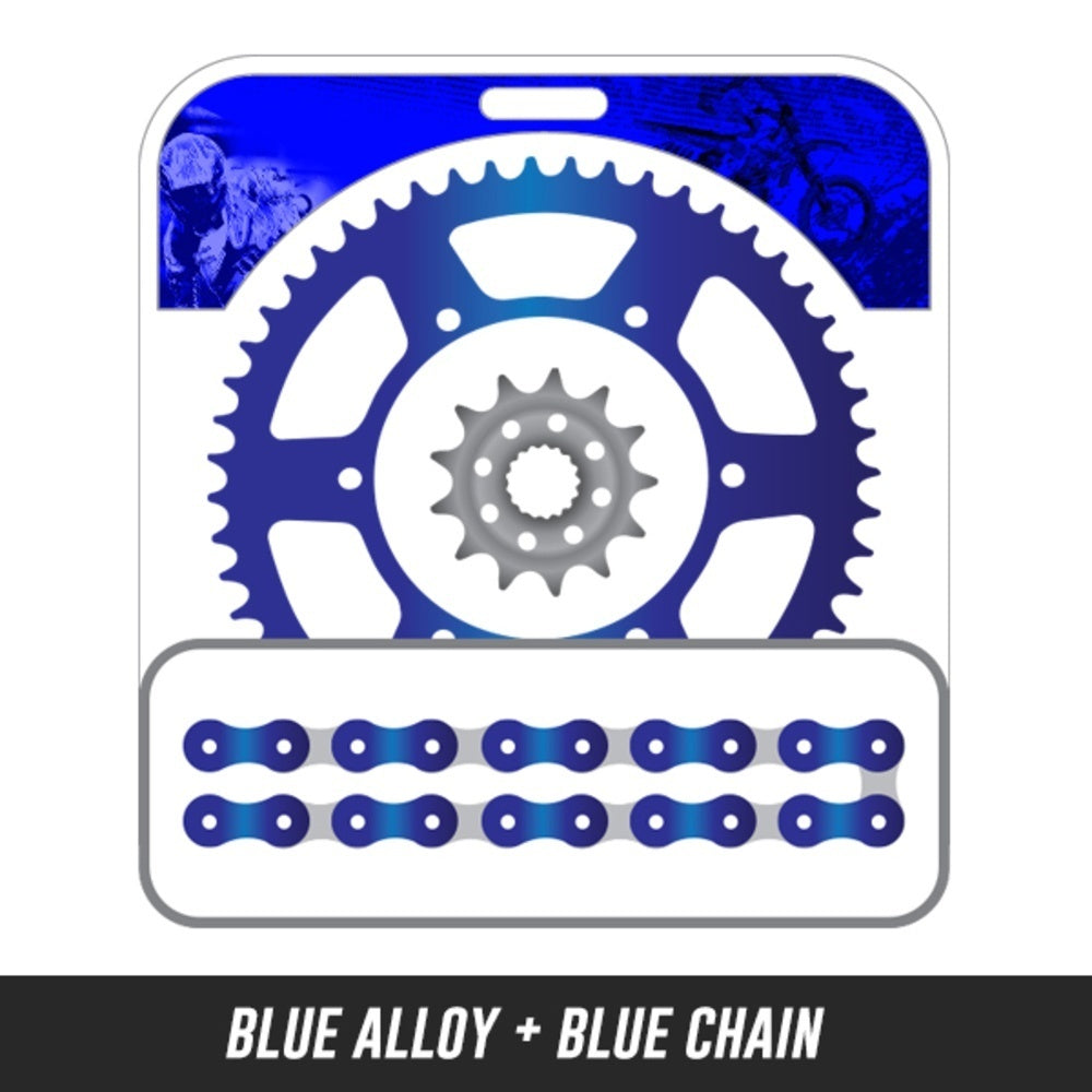 EK CHAIN AND SUPERSPROX Chain and Sprockets Kit - Alloy Coloured 12A-242B-MX03 | Australian Moto Spares