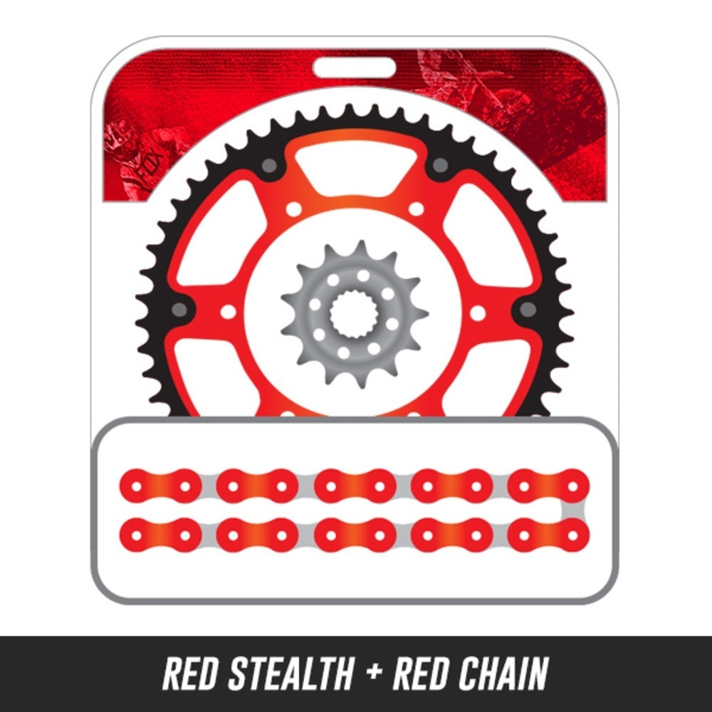 EK CHAIN AND SUPERSPROX Chain and Sprockets Kit - Stealth Coloured 12S-123R-SX04 | Australian Moto Spares