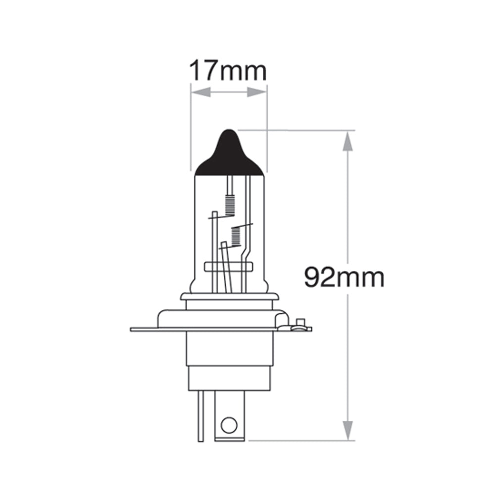 New Philips Globe H4 24V 75/70W P43T-38 Single Blister Pack (13342B1)