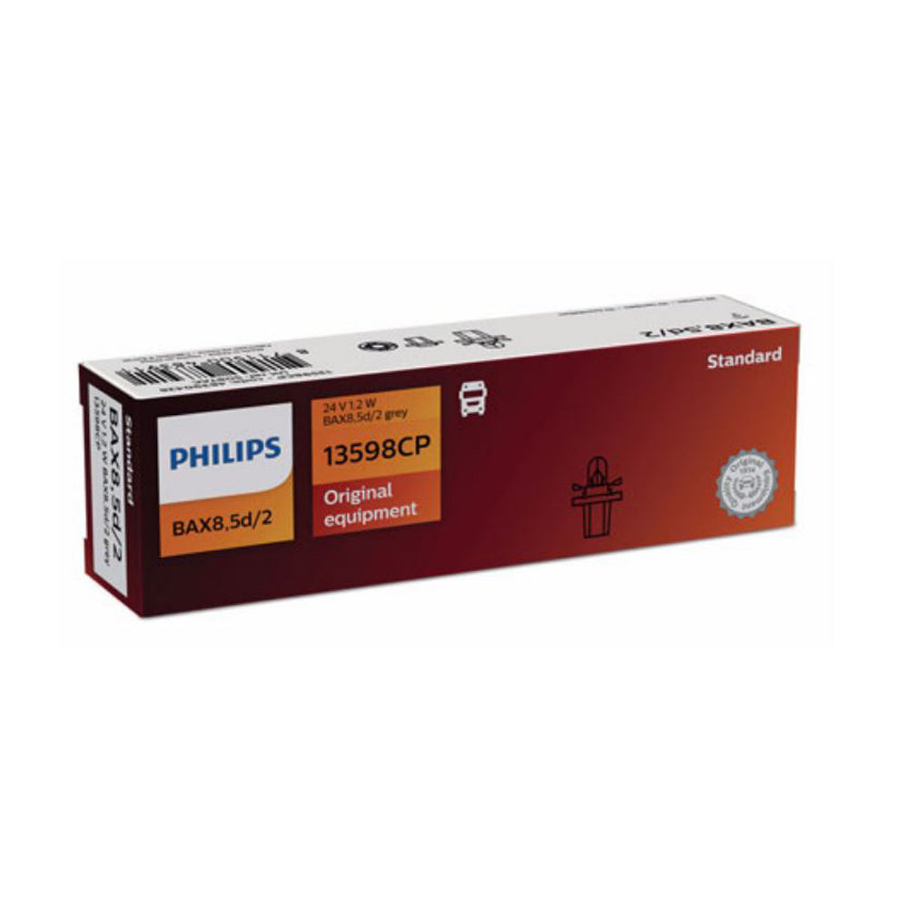 New Philips Globe Bax 85D 2 Grey 1.2W 24V 10Pack (13598Cp)