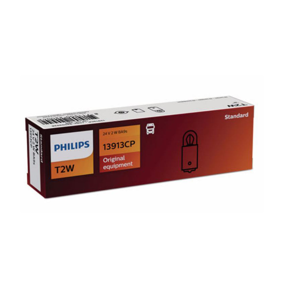 New Philips Globe T2W Ba9S 24V 10Pack (13913Cp)