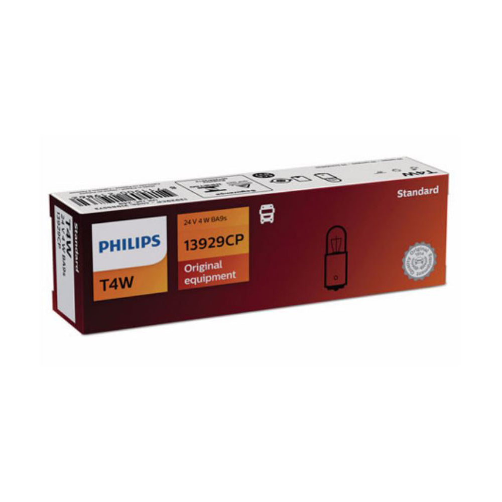 New Philips Globe T4W 24V 10Pack (13929Cp)