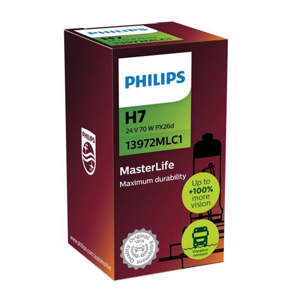 New Philips Globe H7 24V 70W Single Box (13972Mlc1)