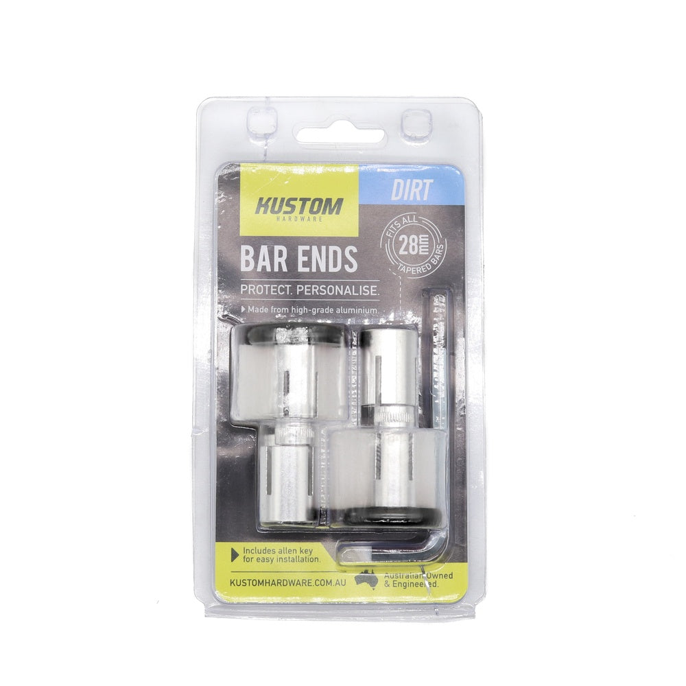 New KUSTOM HARDWARE Bar End Plug 28mm 3 Piece - Black 17-BP3-02 | Australian Moto Spares
