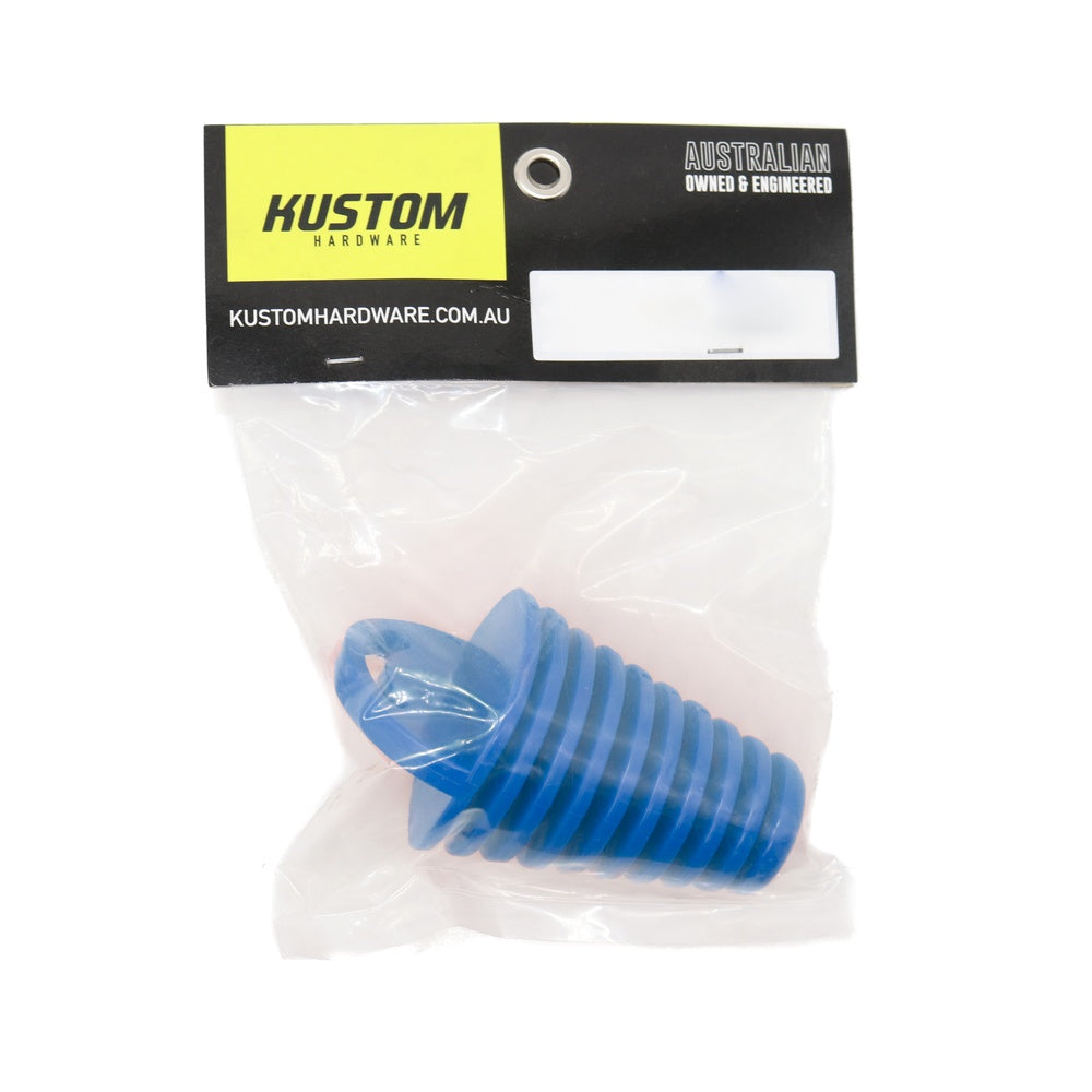 New KUSTOM HARDWARE Exhaust Plug Rubber Blue - 55mm 17-EPR03-55 | Australian Moto Spares