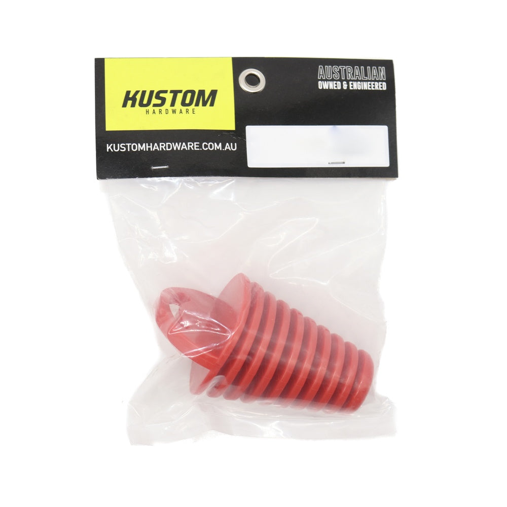 New KUSTOM HARDWARE Exhaust Plug Rubber Red - 55mm 17-EPR04-55 | Australian Moto Spares