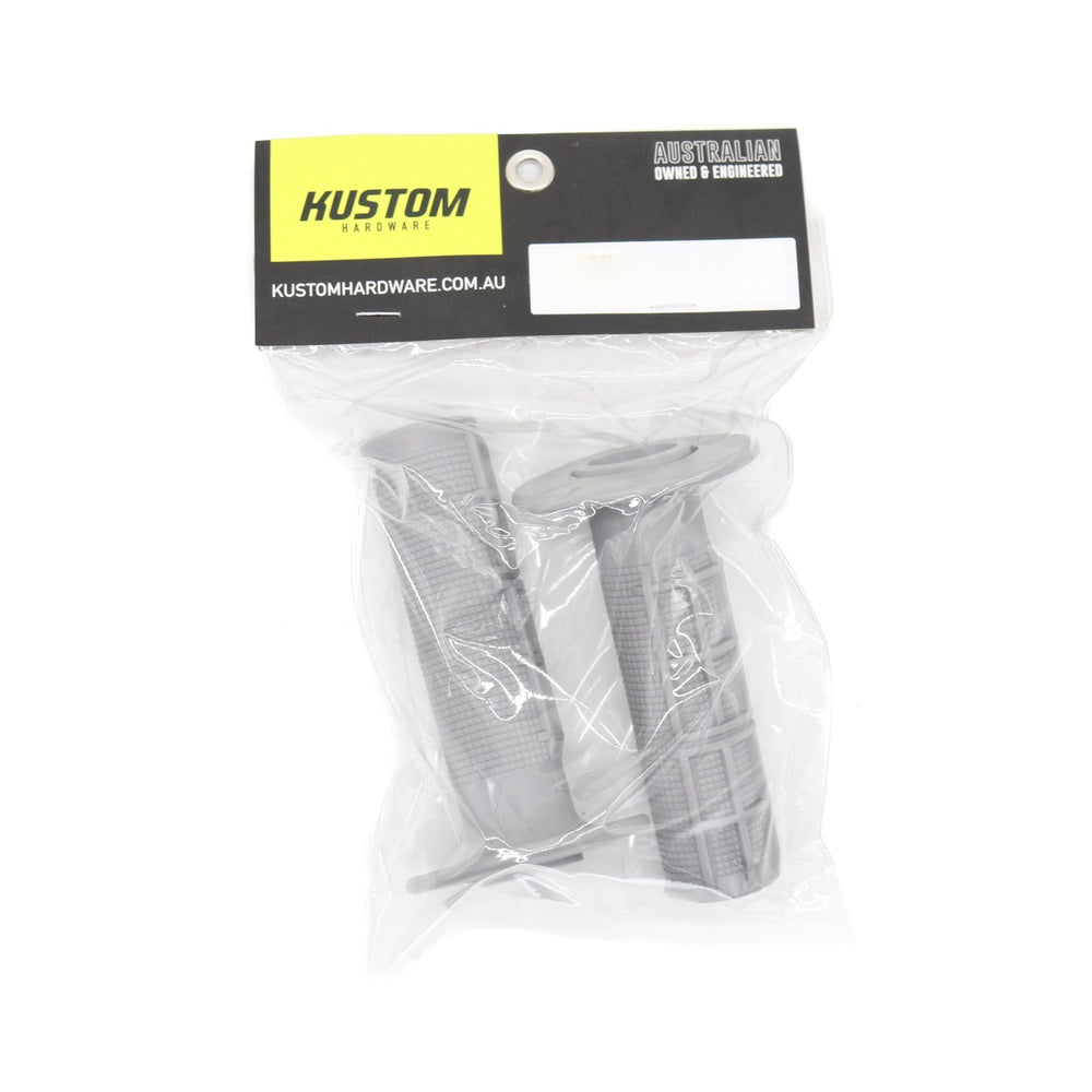 New KUSTOM HARDWARE Racing Grip MX2 - Grey 17-GMX-10 | Australian Moto Spares