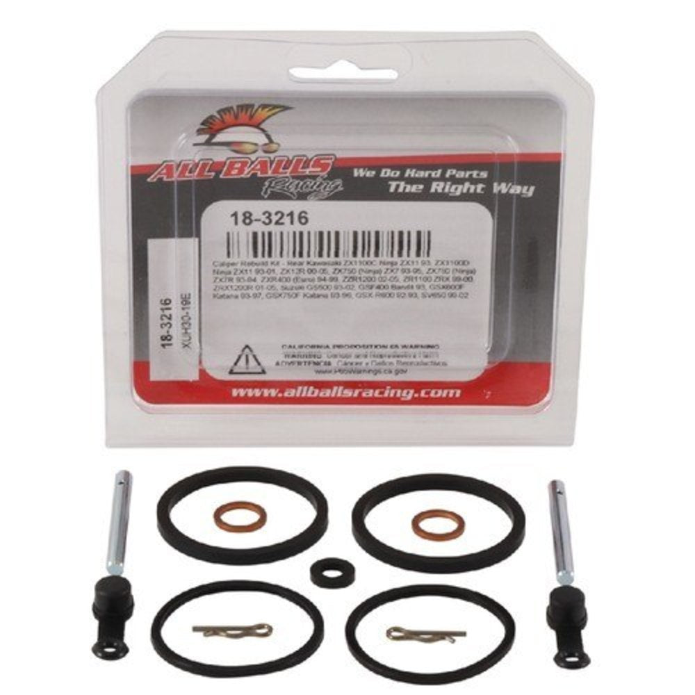 New ALL BALLS Rear Brake Caliper Rebuild Kit For KAWASAKI, SUZUKI 18-3216 | Australian Moto Spares