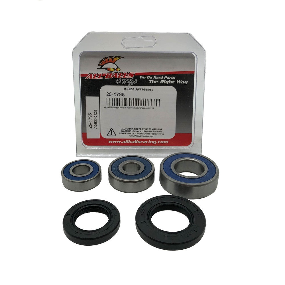 New ALL BALLS Rear Wheel Bearing Kit For HUSQVARNA SVARTPILEN 401 25-1795 | Australian Moto Spares