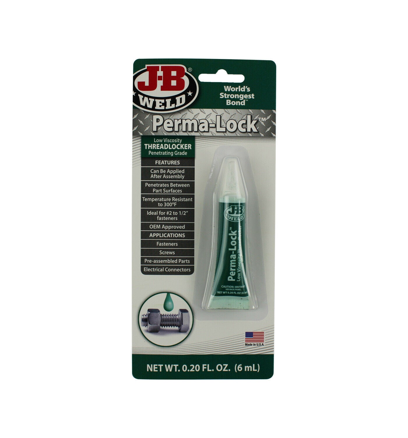 New J-B WELD Oem Approved Perma-Lock Green Threadlocker - 6ml 29006 | Australian Moto Spares