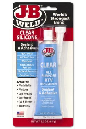 New J-B WELD Clear Silicone Waterproof Sealant & Adhesive RTV 85g 31310 | Australian Moto Spares