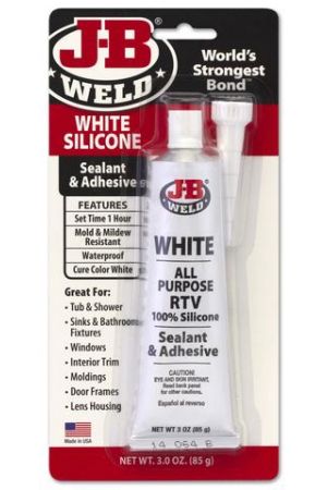 New J-B WELD White Silicone Waterproof Sealant & Adhesive RTV 85g 31312 | Australian Moto Spares
