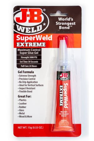 New J-B WELD Superweld Extreme Instant Adhesive Strong, Flexible Bond 15gm 33400 | Australian Moto Spares