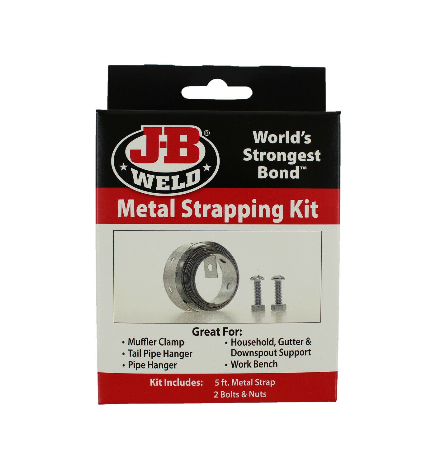 New J-B WELD Muffler Clamp & Tail Pipe Hanger Metal Strapping Kit 5Ft 37990 | Australian Moto Spares