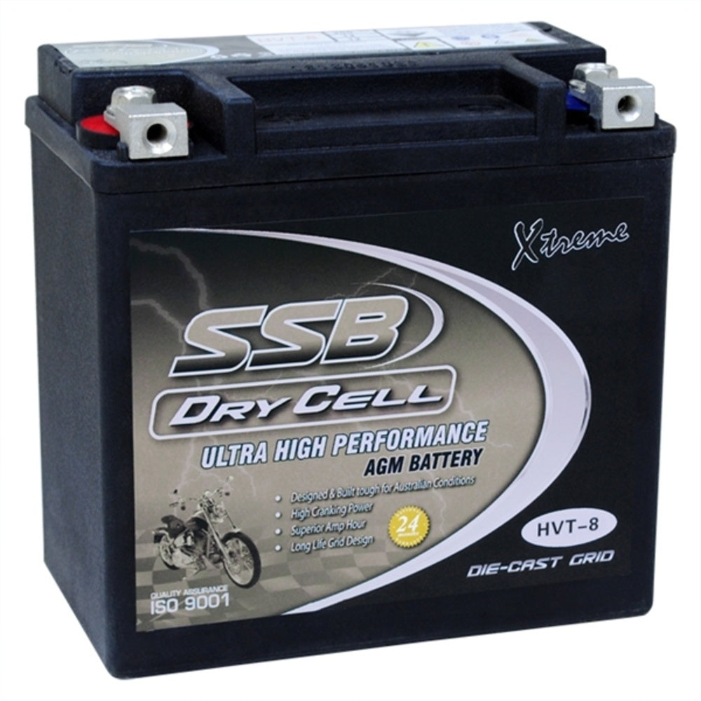 New SSB 12 Volt Dry Fit High Performance Heavy Duty AGM Batterie 4-HVT-8