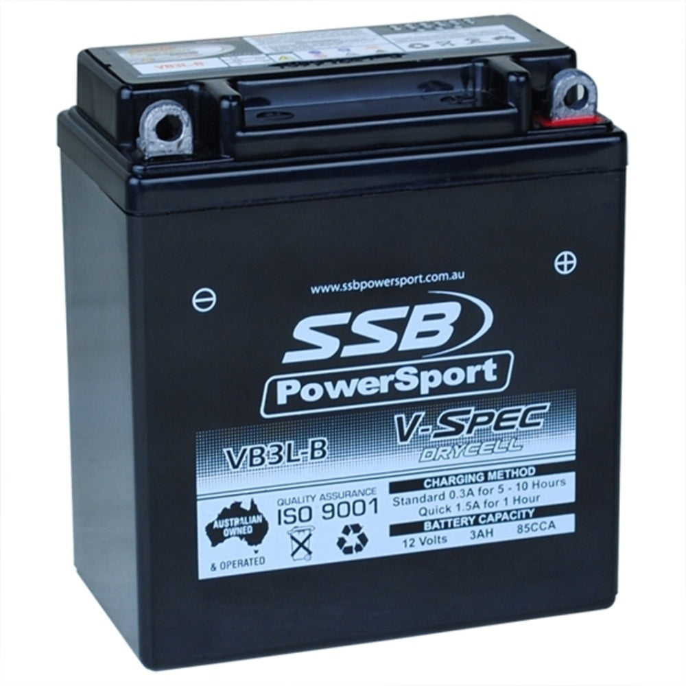 New SSB 12 Volt V-Spec High Perform AGM Battery For KAWASAKI KDX200 4-VB3L-B