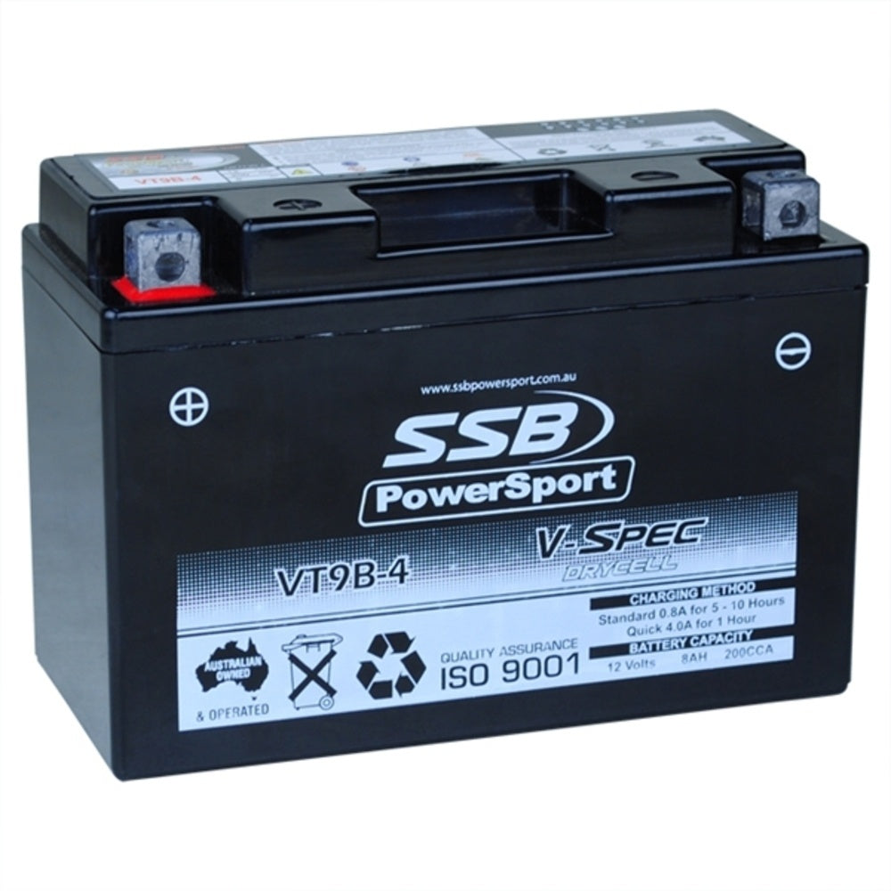 New SSB 12 Volt V-Spec High Perform AGM Battery For YAMAHA 4-VT9B-4