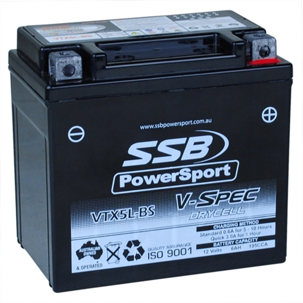 SSB 12 Volt V-Spec High Perform AGM Battery For MOTO BELLA 50 XSJ 4-VTX5L-BS