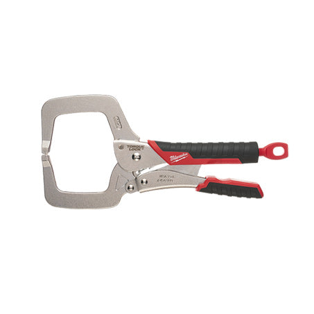 Milwaukee 279mm 11In Torq Lock C-Clamp Locking Pliers Reg Jaw W/ Durable Grip