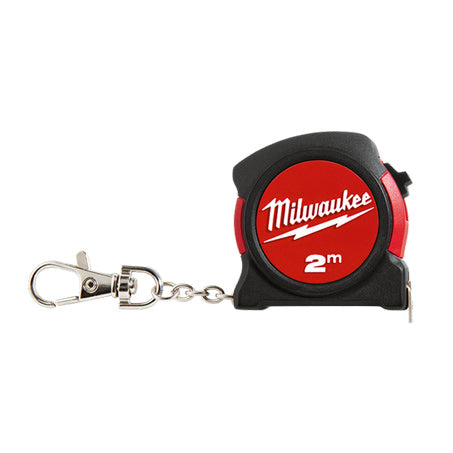 New Milwaukee Nylon Coated Blade 2M Keychain Tape Measure 48225507