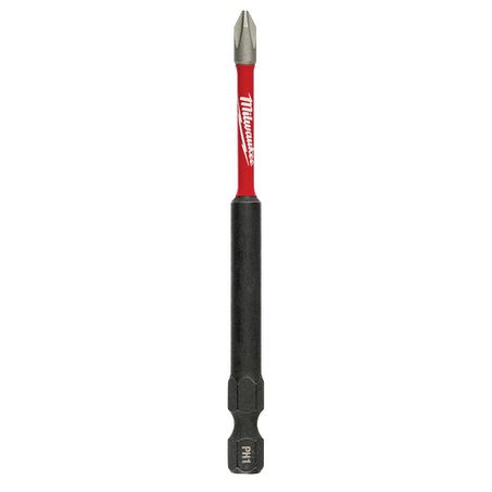 New Milwaukee Shockwave Power Bit Phillips #1 89Mm (3-1/2”) 1Pk - 48324560