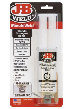 New J-B Weld MinuteWeld Epoxy Glue Adhesive Syringe Sets in 1 Minute J-B Weld 50 | Australian Moto Spares