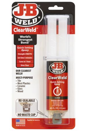 New J-B WELD Quick Setting Epoxy Clear Weld Syringe - 25ml 50112 | Australian Moto Spares