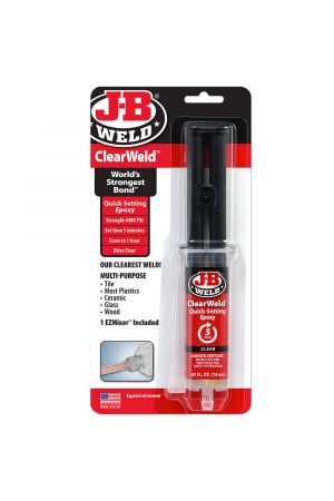 New J-B WELD Quick Setting Epoxy Clearweld Syringe - 14ml 50114 | Australian Moto Spares