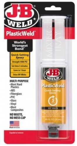 New J-B WELD Quick Setting Plasticweld Syringe 5 Min Epoxy -25ml 50132 | Australian Moto Spares