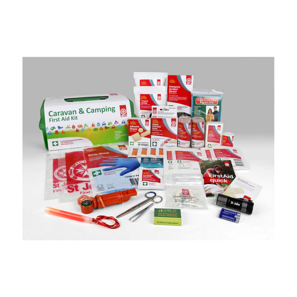 New ST JOHN AMBULANCE Caravan and Camping First Aid Kit, Outdoor Kit #600231