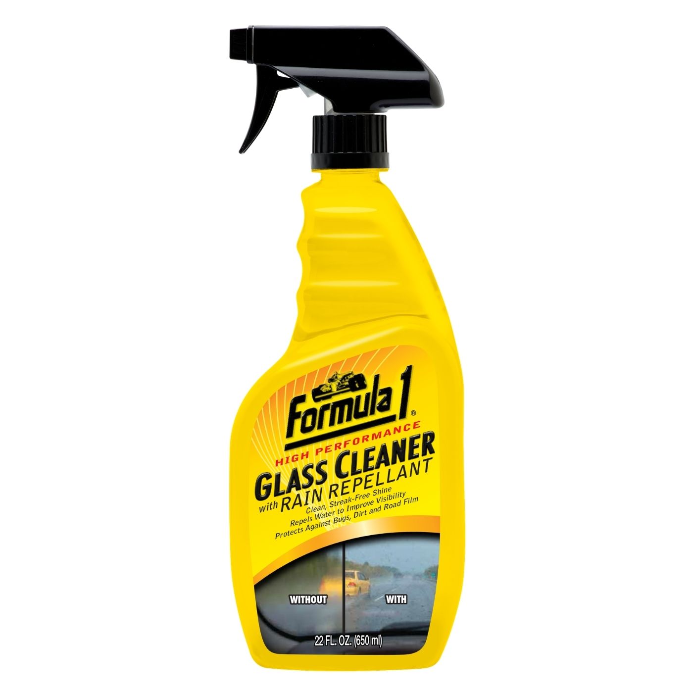 New FORMULA 1 Glass Cleaner With Rain Repellant Improve Visibility-680ml 615807
