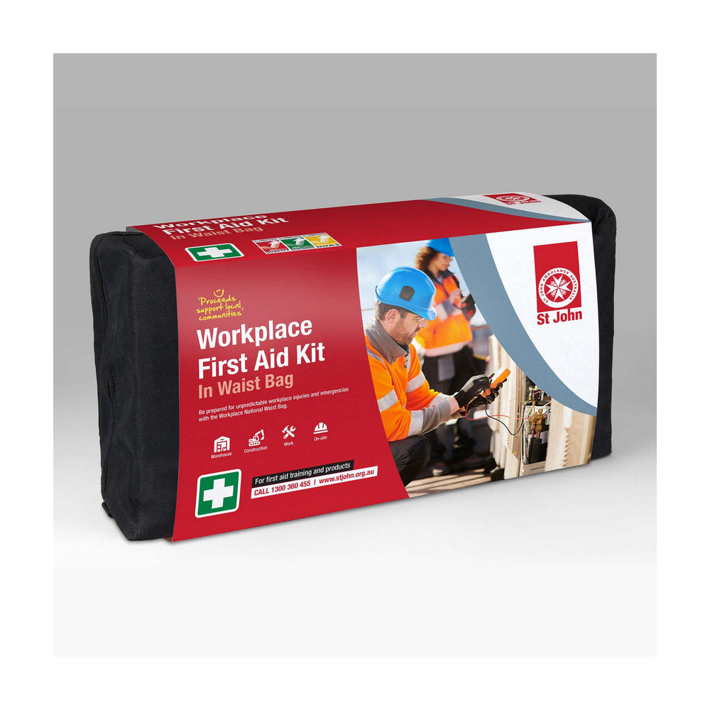New ST JOHN AMBULANCE Workplace National First Aid Kit in Waistbag #677503 | Australian Moto Spares