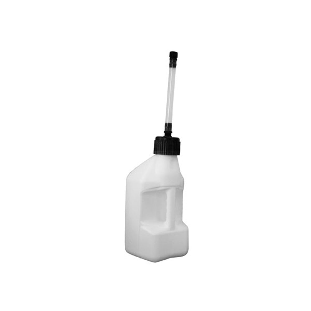 TUFF JUG 5gal/20L White Standard Cap/Clear Flexible Spout 7-WUS-FFS002V