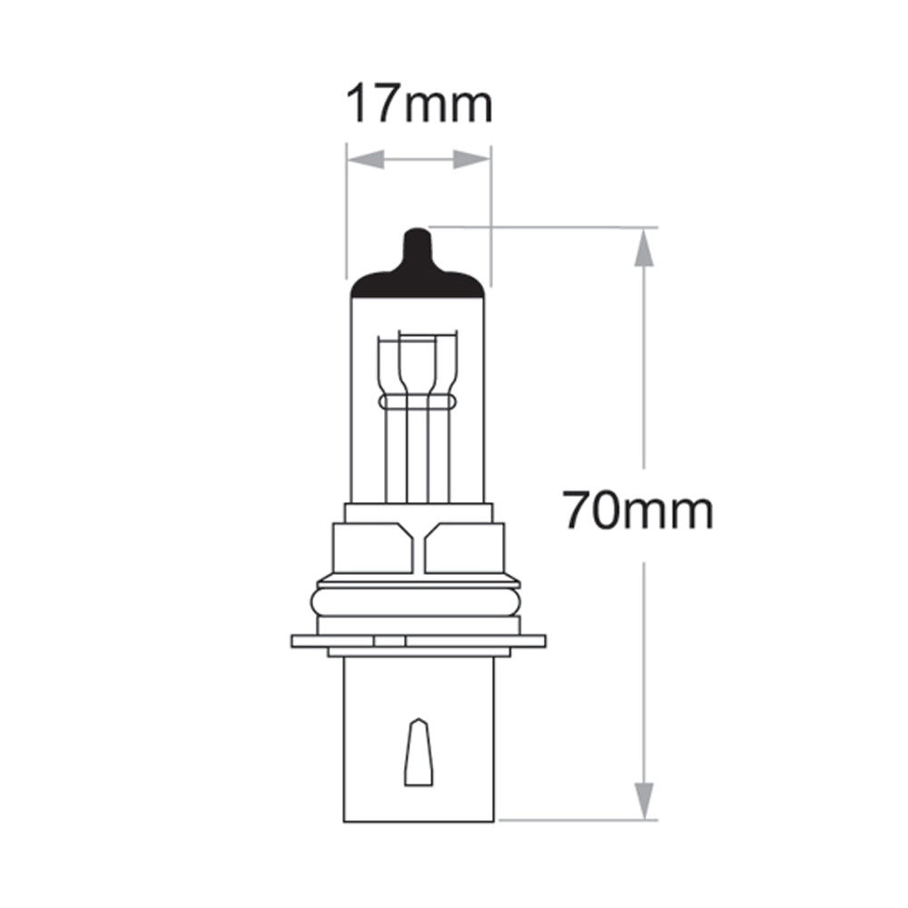 New Philips Globe Hb1 12V 65/45W P29T Single Blister Pack (9004Prb1)