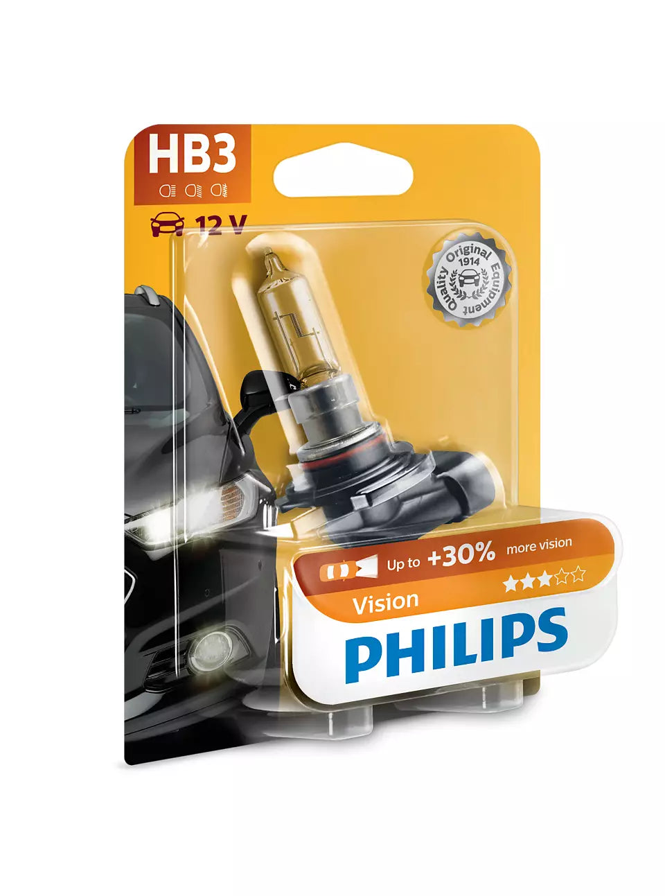 New Philips Globe Hb3 12V 65W P20D Single Blister Pack (9005Prb1)