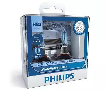 New Philips Globe Hb3 W5W 60W Twin Pack White Vision Ultra (9005Wvusm)