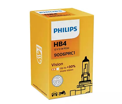 New Philips Globe Hb4 12V 55W P22D Single Box (9006Prc1)