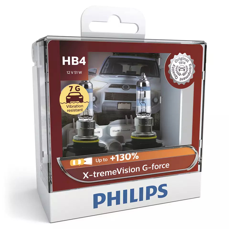 New Philips Globe Hb4 12V Twin Pack X-Treme Vision G-Force (9006Xvgs2)