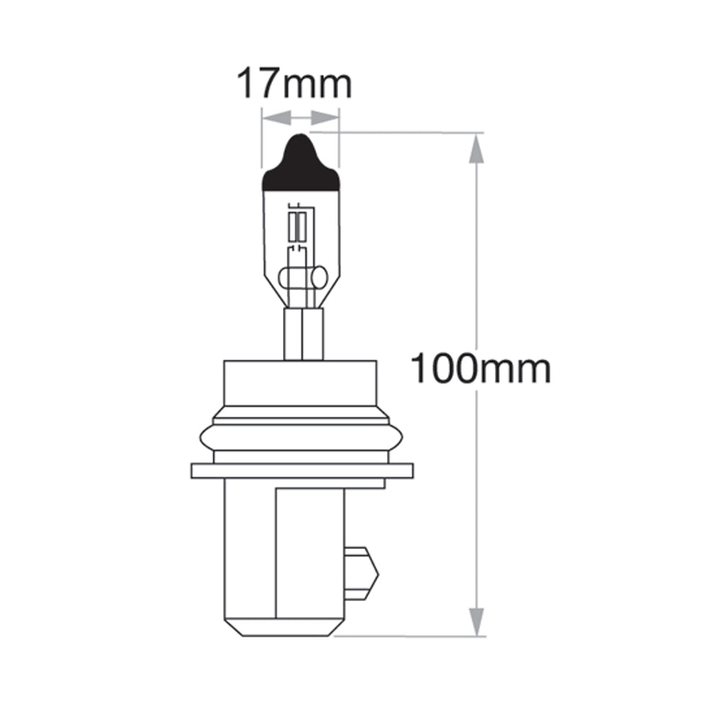 New Philips Globe Hb5 12V 65/55W Px29T Single Blister Pack (9007Prb1)
