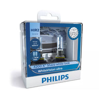 New Philips Globe Hir2 12V 55W Twin Pack White Vision Ultra (9012Wvusm)